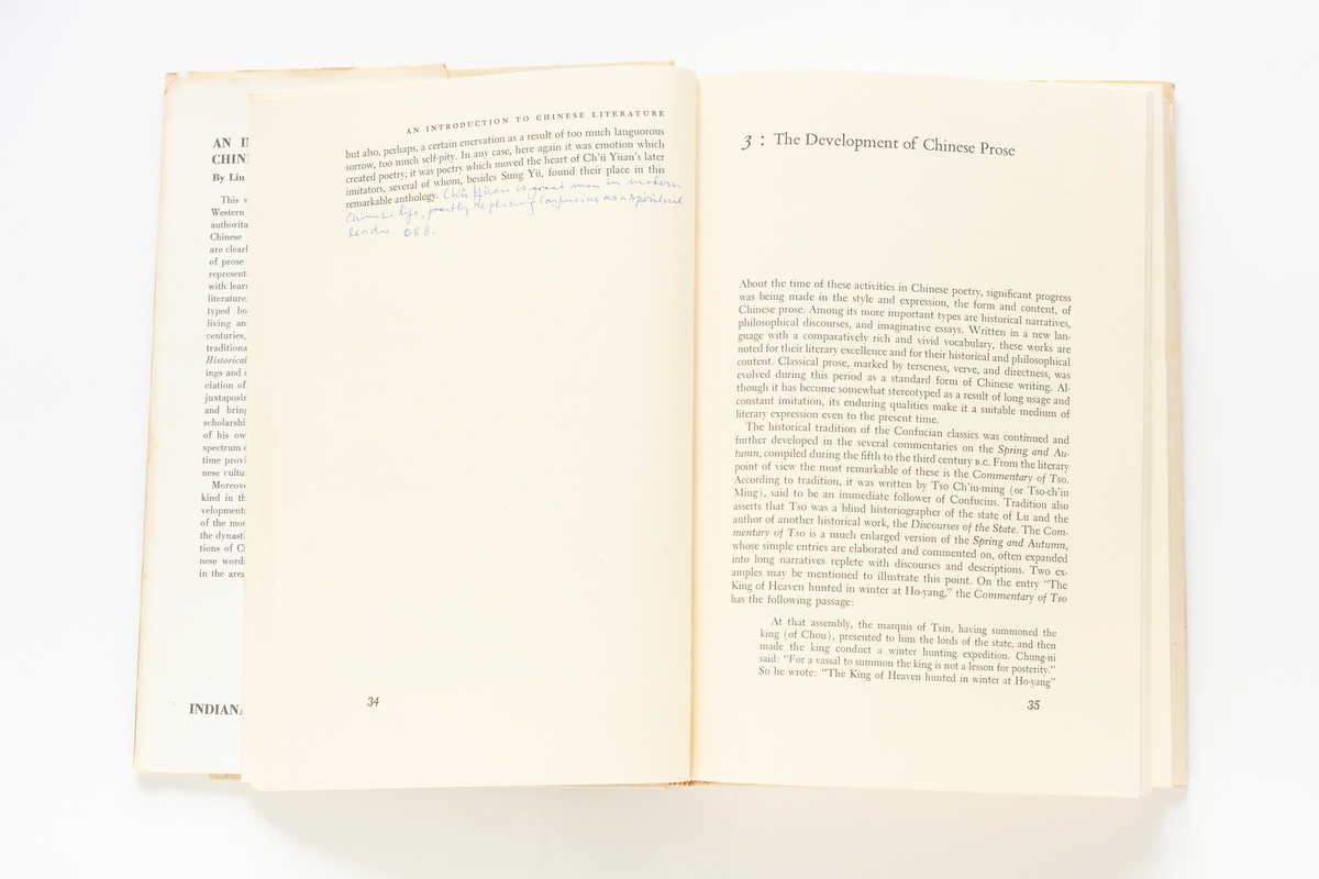 Liu Wu-Chi: An Introduction to Chinese Literature