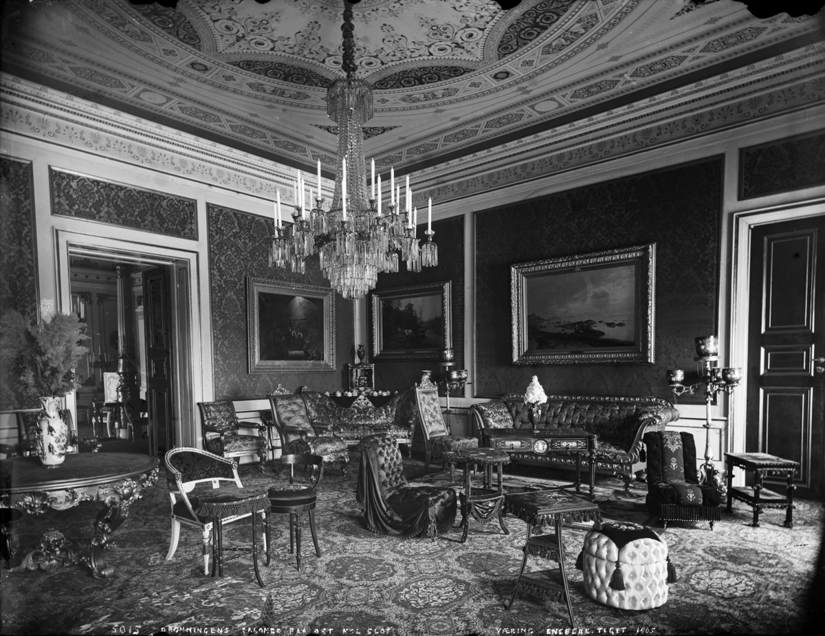 Interiører i Det Kongelige Slott. Dronningens salonger.