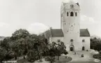 Växjö domkyrka, foto (1940-tal) av oljemålning, ca 1900.