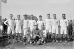 BK Derby anno 1928. Spelarna har stående från vänster tolkats vara; Allan 