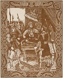 Krigsrådet [Träsnitt]