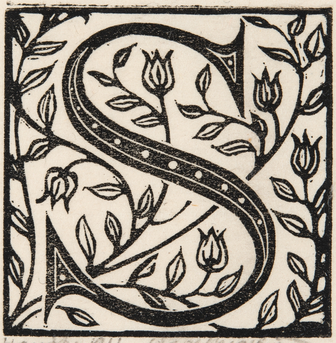 Anfang "S" [Träsnitt]