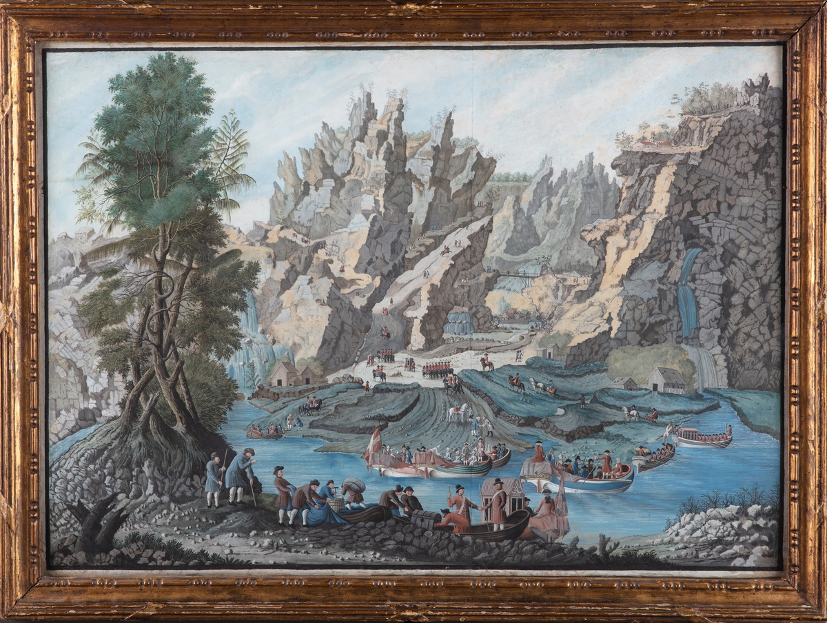"Den 9. Augusti 1733 Reiste Hans Kongelige Majestet, Hendes Majestet Dronningen som Hendes Majestete Dronningens Fru Moder Over dette Field Manseidet".