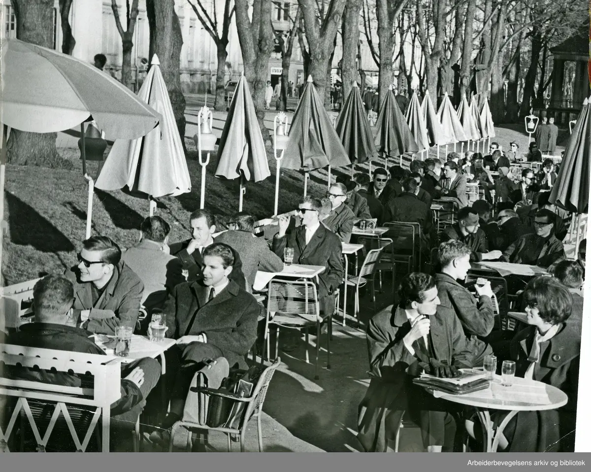 Friluftsrestauranten "Pernille" (Nille) i Studenterlunden, april 1963