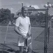 Tennisfinaler och prisutdelning en måndag. En tennisspelare.