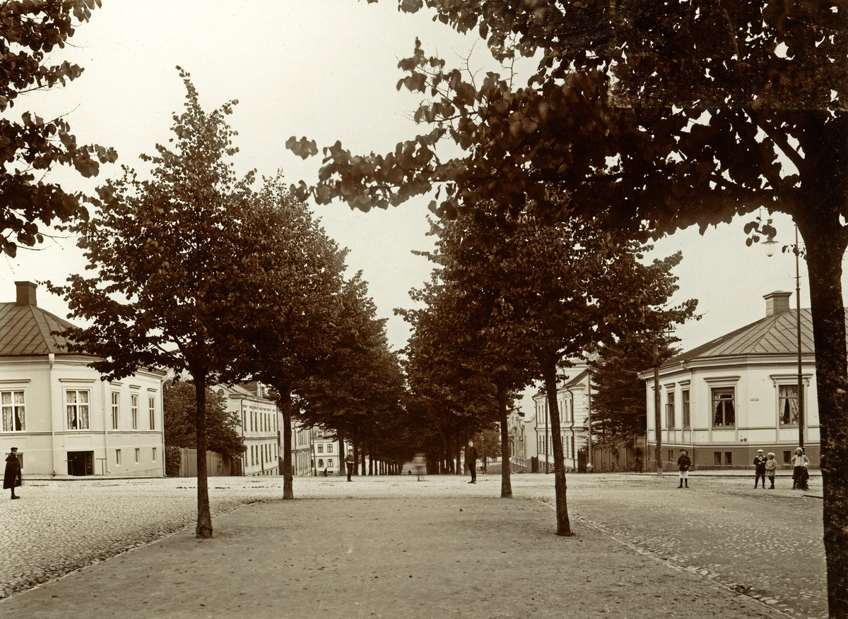 Norra Esplanaden, vid korsningen Kungsgatan. Växjö, 1910-tal.