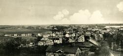 Östra delen av Växjö centrum, ca. 1910-tal. Sett från gamla 