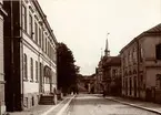 Nygatan i Växjö, ca. 1915. Österut från Kungsgatan.