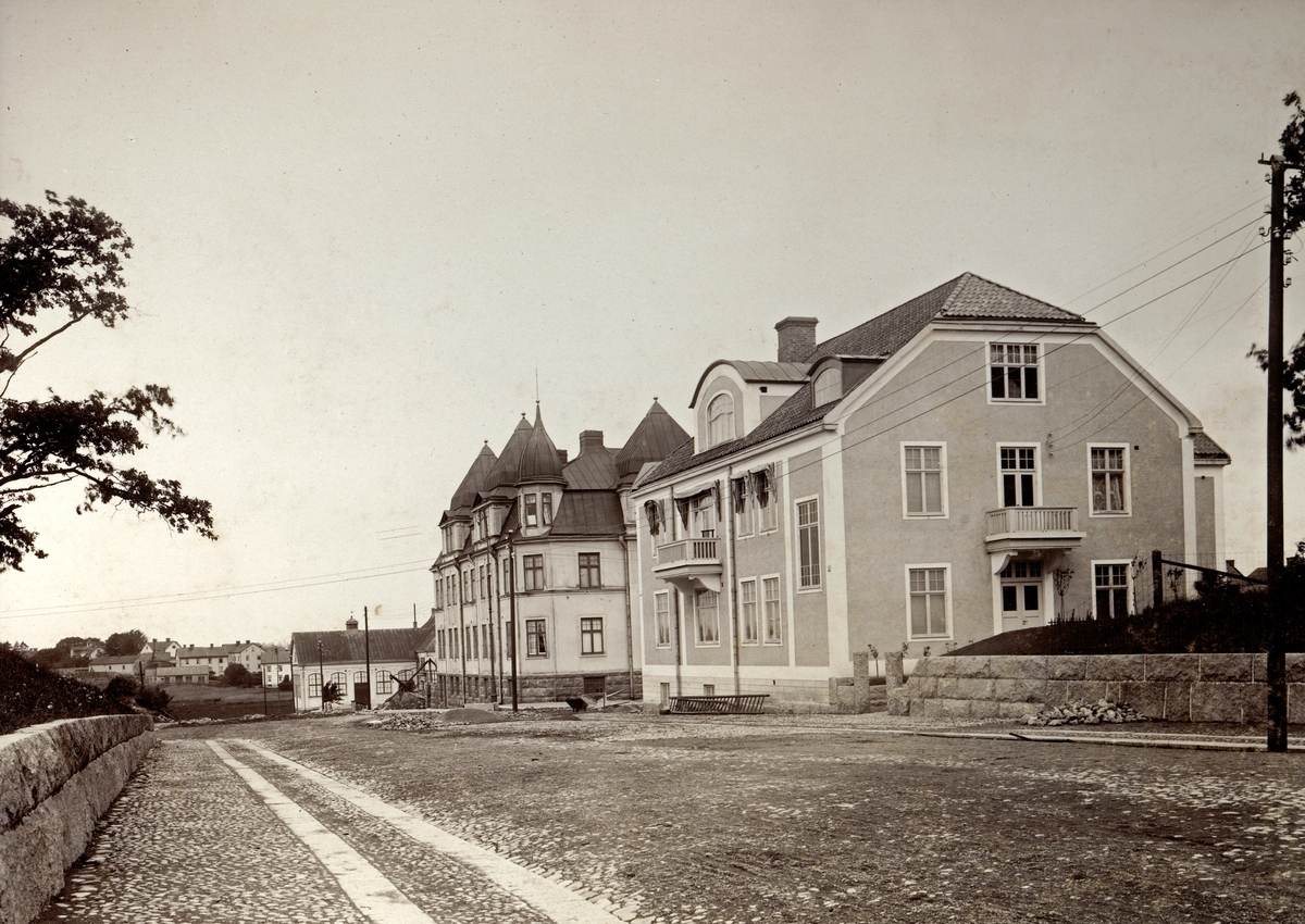 Trädgårdsgatan västerut. Söder i Växjö, ca. 1912.