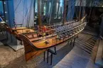 Modell av turumafartyget LODBROK (1771) i Sjöhistoriska museets utställning Klart skepp.