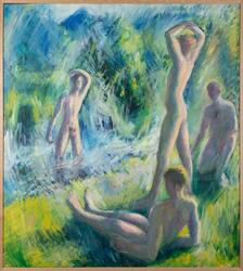Badande menn [Maleri]