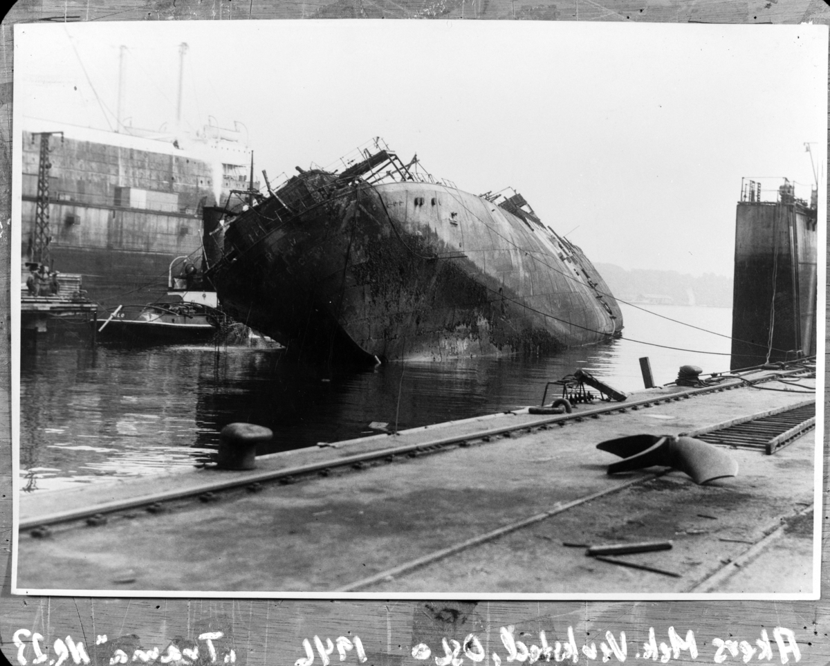 M/S Troma ble senket ved Akers Mek under sabotasjeaksjonen til Pelle-gruppa, 24. november 1944. Skipet ble liggende med slagside til 1946.