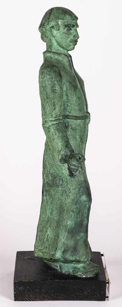 Skulptur patinerad gips, "skiss till Staffansmonument" av Maggie Wibom.