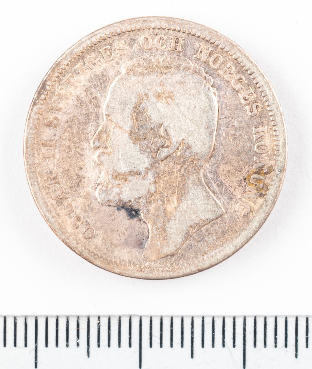 Mynt, Sverige, 1 krona, 1898.