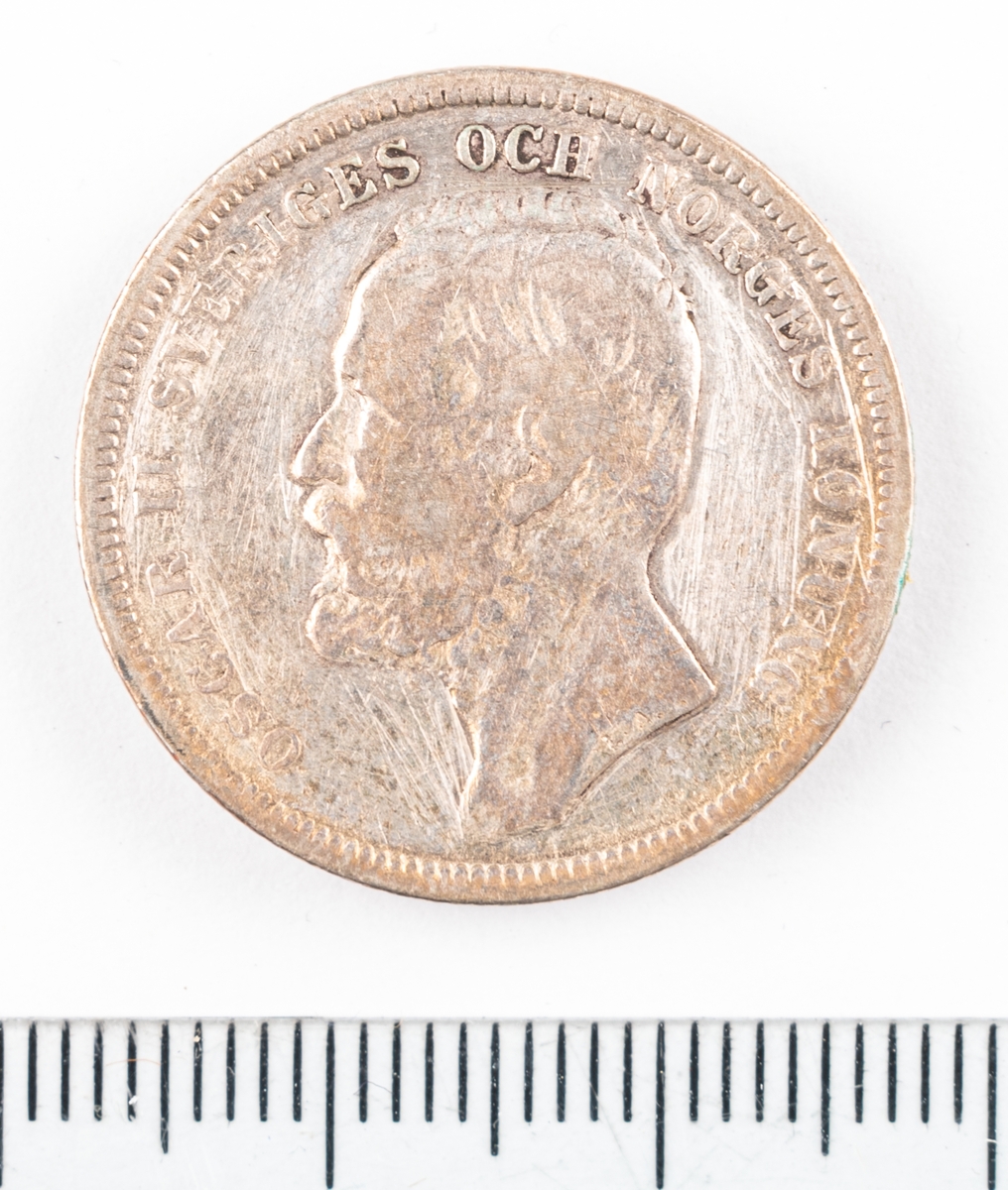 Mynt, Sverige, 1 krona, 1898.