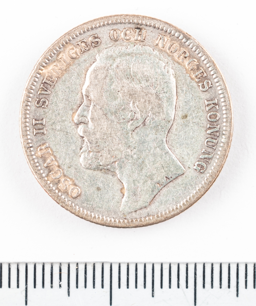 Mynt, Sverige, 1 krona, 1904.