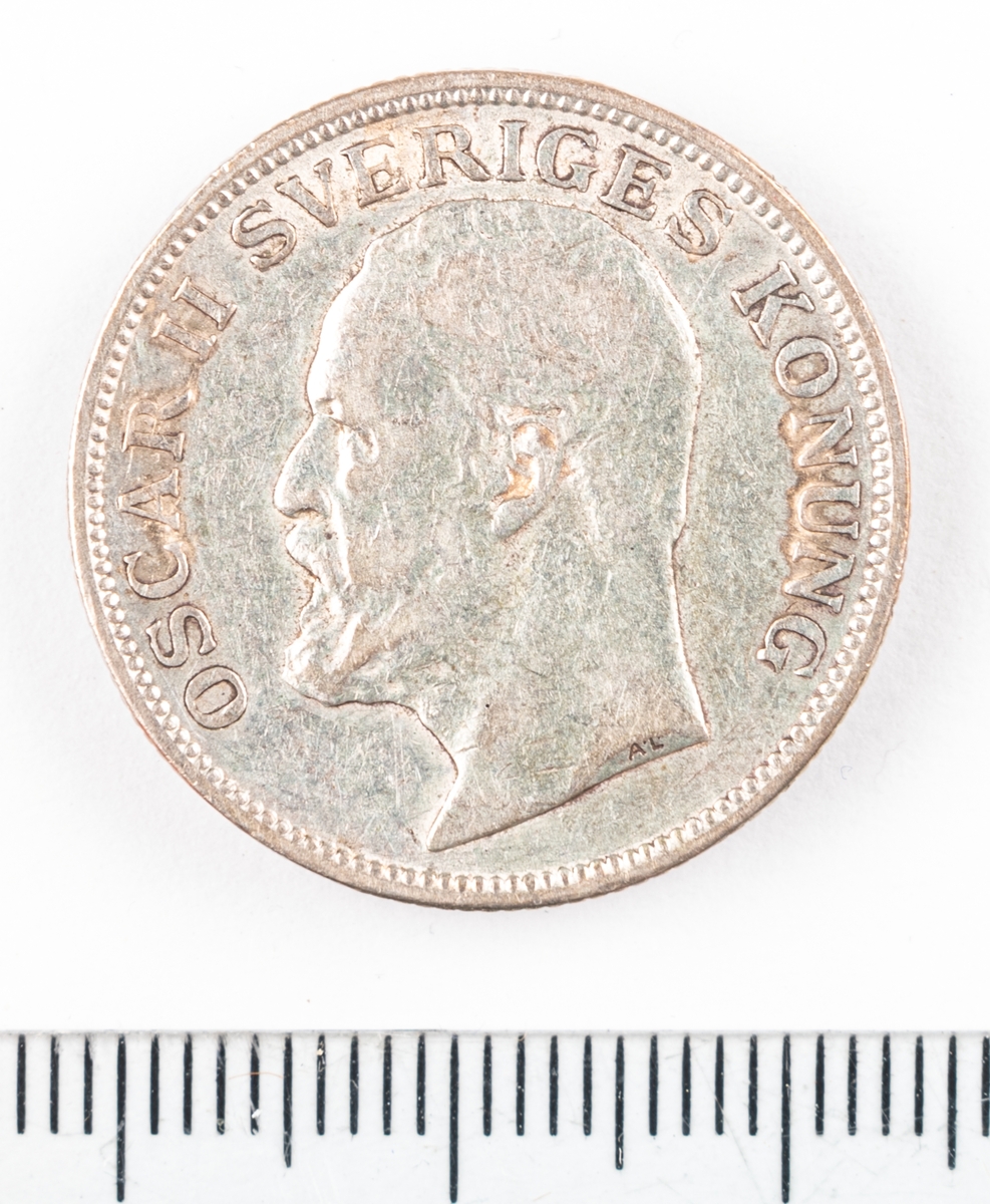 Mynt, Sverige, 1 krona, 1906.