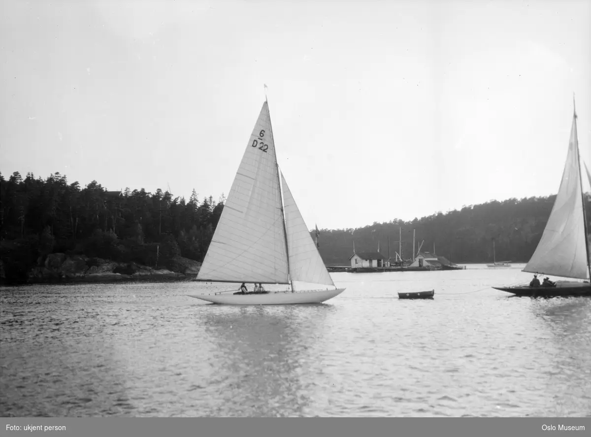 fjord, seilbåter, jolle, brygge