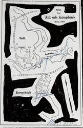 Karta över Vall och Kungsbäck.