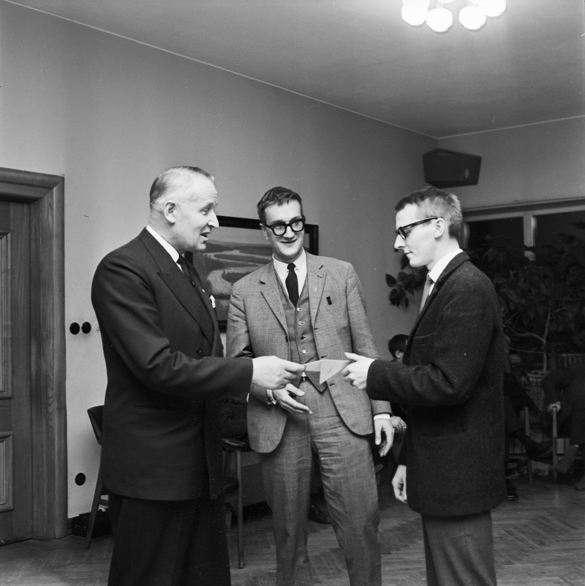 Lantbrukshögskolan, utdelning av bostadsstipendier, Uppsala 1963