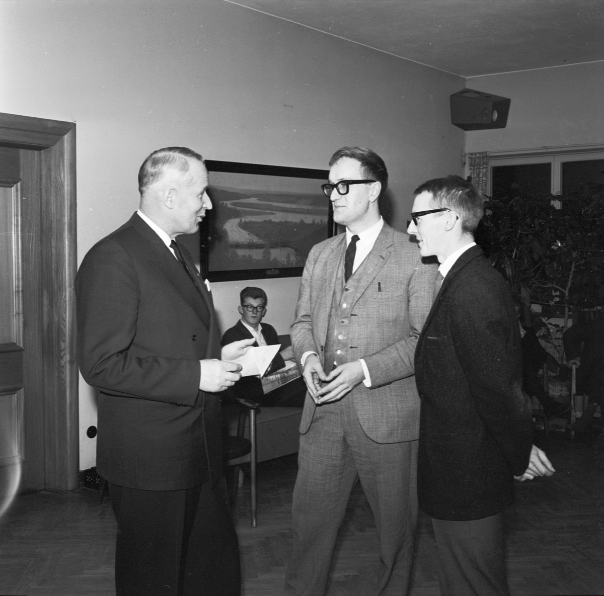 Lantbrukshögskolan, utdelning av bostadsstipendier, Uppsala 1963
