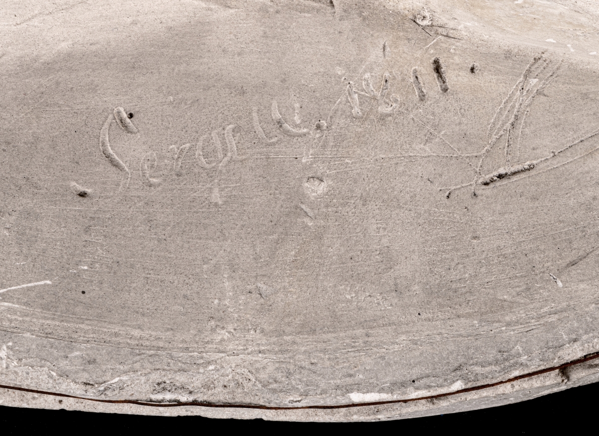 Porträttrelief av okänd man, av Johan Tobias Sergel, 1811.
Originalgips.