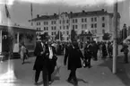 Kronprinsparets besök vid Västeråsutställningen på Viksäng 1929.