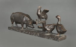 Småbruksidyll [Bronseskulptur]