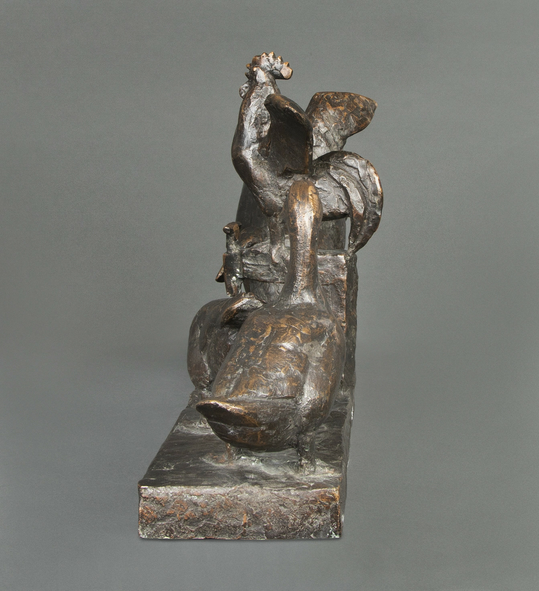 Småbruksidyll [Bronseskulptur]