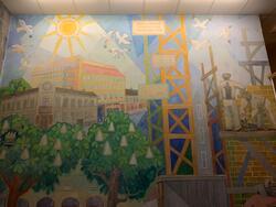 Interiört måleri på CGC-huset i Karlstad målat av konstnären