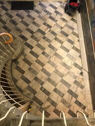 Golvet i trapphallen på CGC-huset, Karlstad.