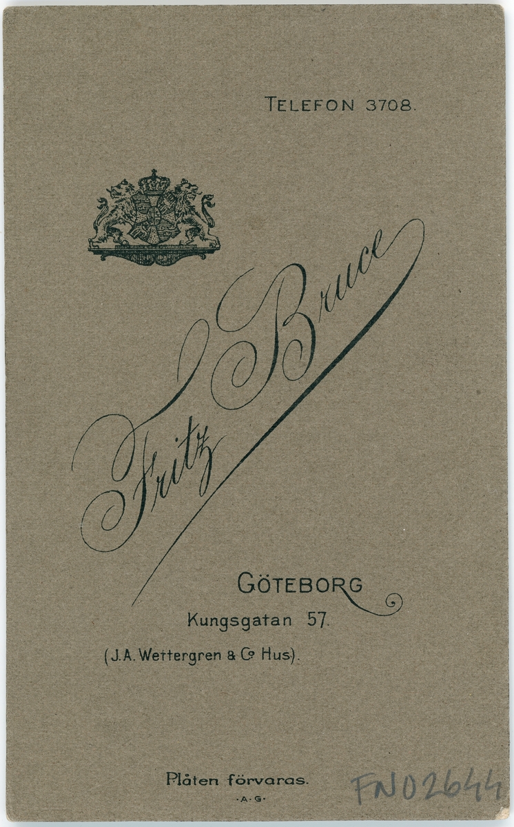 Kabinettsfotografi - man, Göteborg