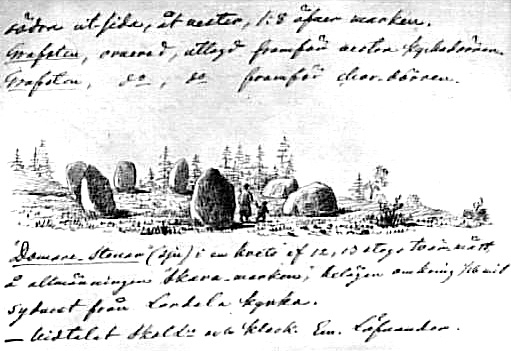 Teckning av P A Säve i hans reseberättelse från år 1862