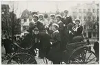 Studenter i hästdroska, Uppsala första maj 1915