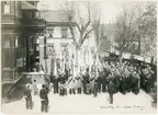 Uppvaktning av professor Quensel, extra ordinarie professor i praktisk teologi vid Uppsala universitet 1898