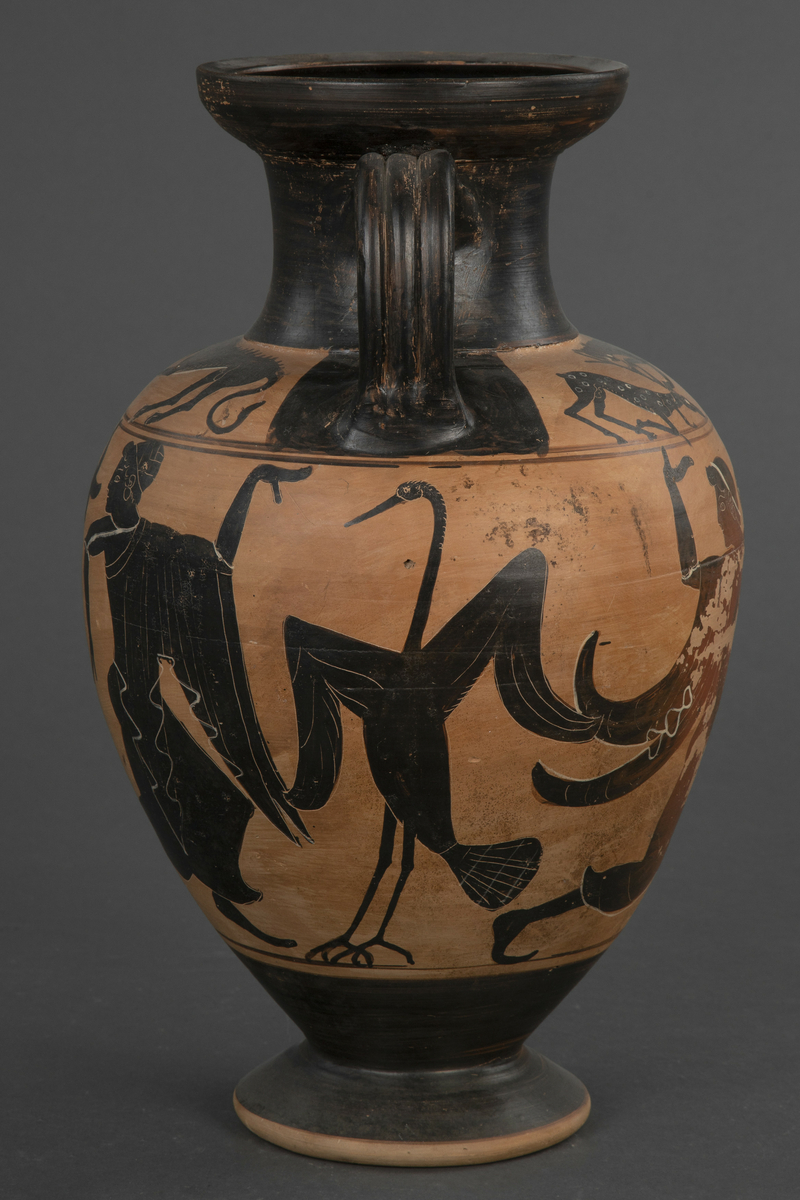 Dekor av Micali-maler. Svartfigur.