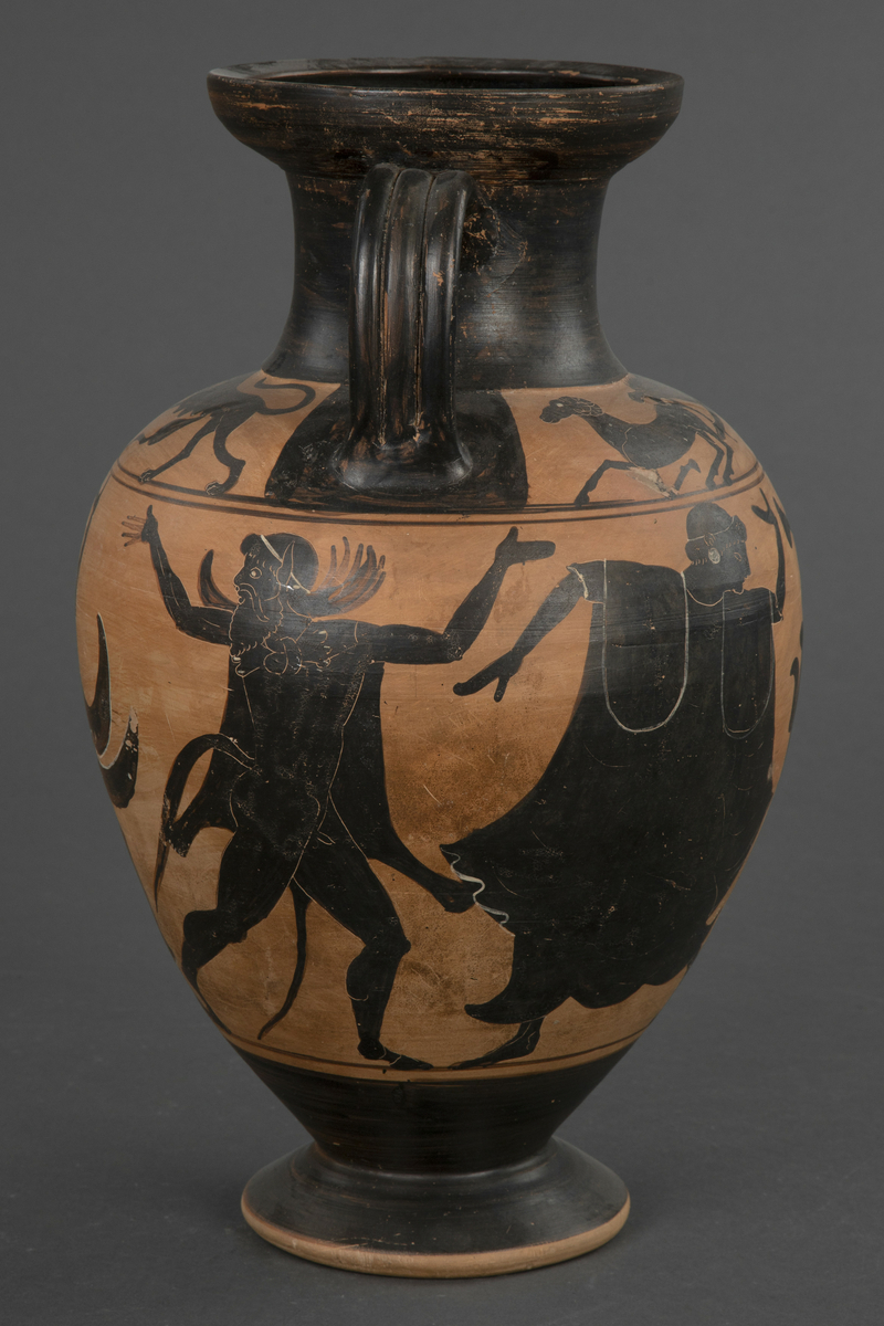 Dekor av Micali-maler. Svartfigur.