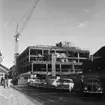 Domus varuhuset i Jönköping under uppbyggnad år 1959,