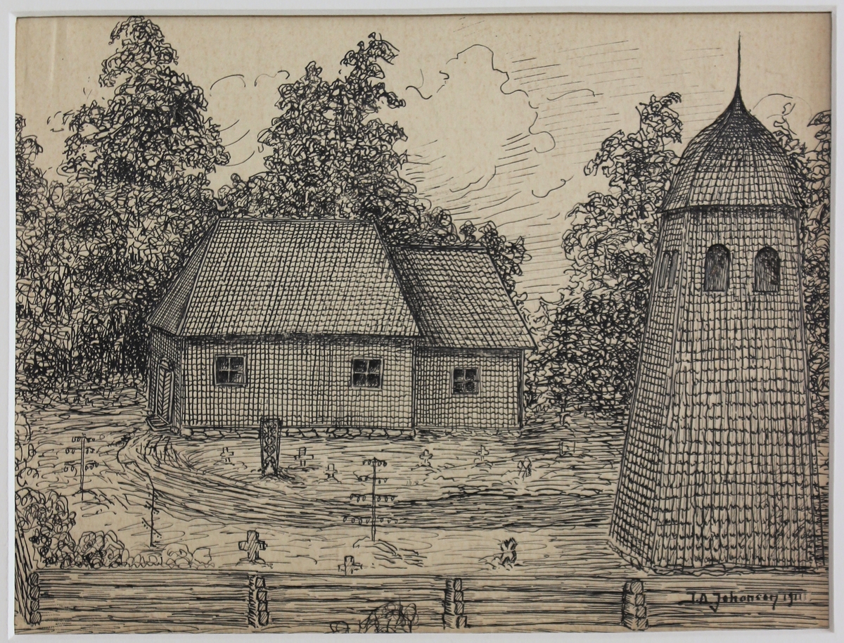 Rekonstruktion av Hammarö kyrkas medeltida utseende.