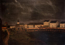 Illuminationsfest i Karlstad [Målning]