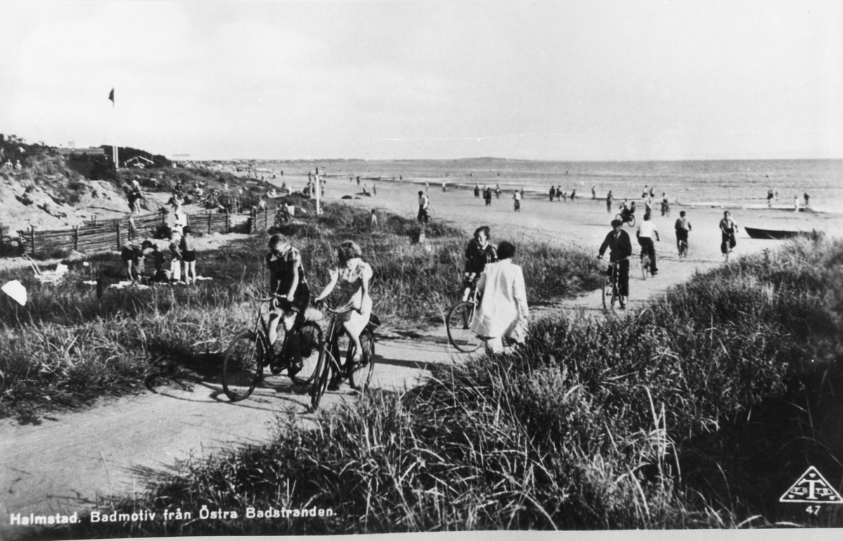 Halmstad, Östra stranden. Foton efter vykort.