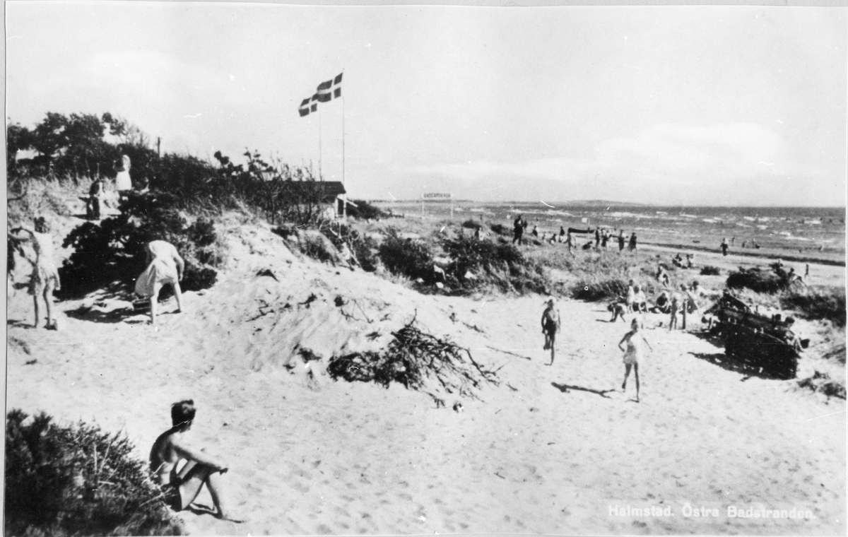 Halmstad, Östra stranden. Foton efter vykort.