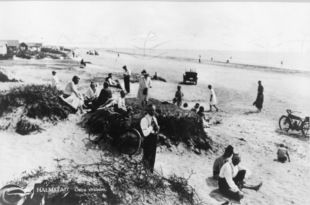 Halmstad, Östra stranden. Foton efter vykort.