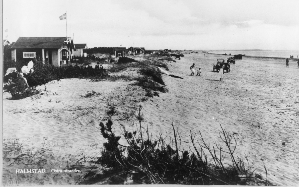 Halmstad, Östra stranden. Foton efter vykort.