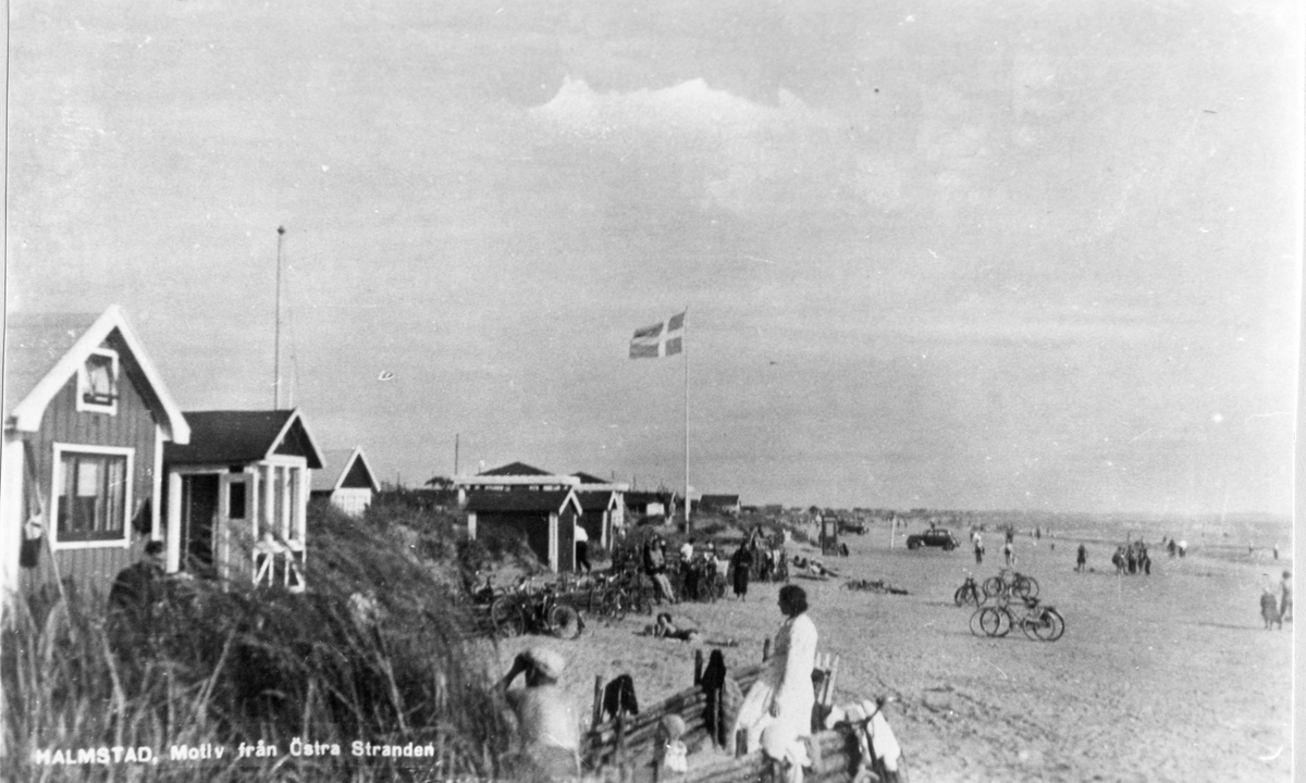 Halmstad, Östra stranden. Foton efter vykort.