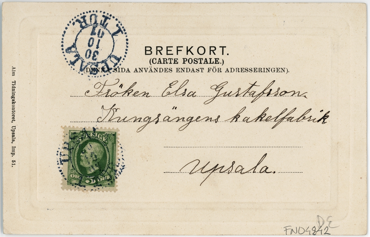 Brevkort - Flustret, Uppsala