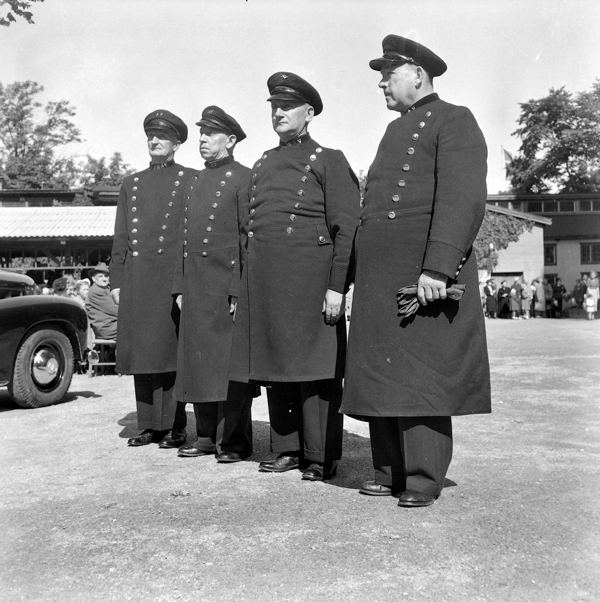 Kirkejubileet 1953. Presteprosesjon og samling på Vestfrontplassen