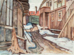 Fra Snekkergangen på Hammersborg [papirkunst]