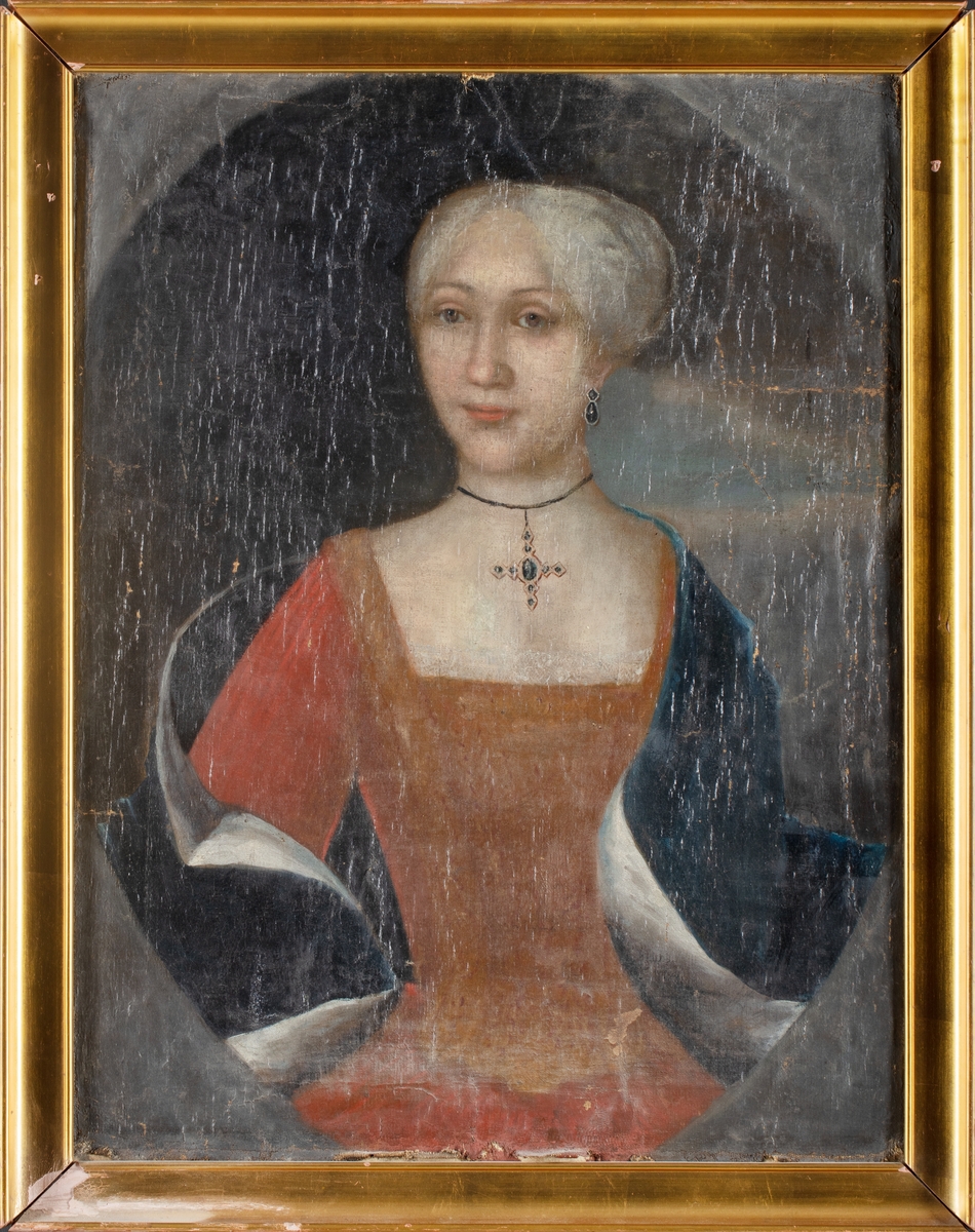 Portrett av Ingeborg Munthe Lund (1719-1751), gift med sogneprest Henning Jacob Kierulf.