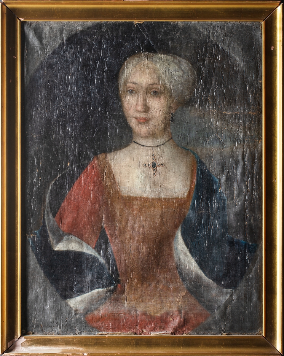 Portrett av Ingeborg Munthe Lund (1719-1751), gift med sogneprest Henning Jacob Kierulf.